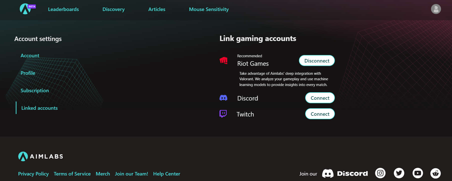 How Do I Link/Unlink My Riot, Discord, Or Twitch Account? – Aimlabs